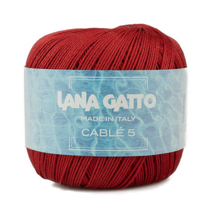Fir de croșetat Lana Gatto, Cable 5 din bumbac, 50g