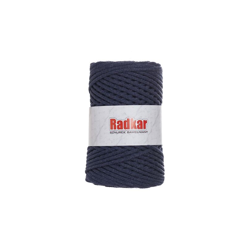 Șnur împletit din bumbac reciclat, cu miez, 4mm