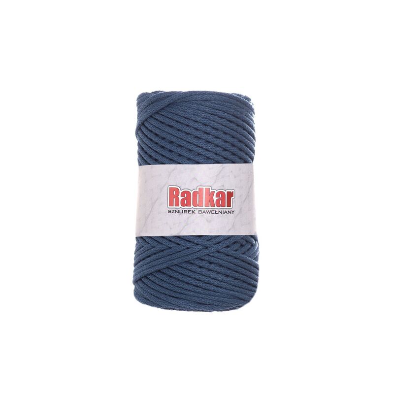 Șnur împletit din bumbac reciclat, cu miez, 4mm