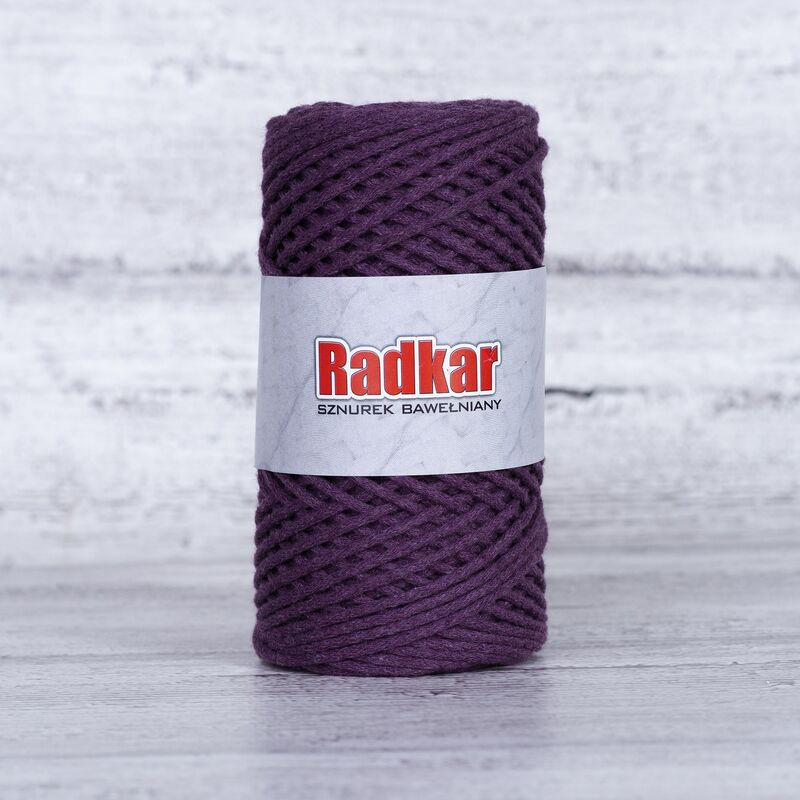 Recycled cotton braided twine with core, 2mm, 100m