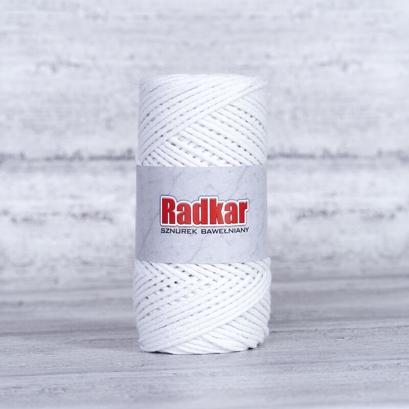 Recycled cotton braided twine with core, 2mm, 100m