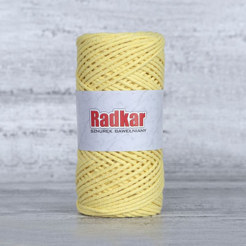 Recycled cotton braided twine with core, 2mm, 100m