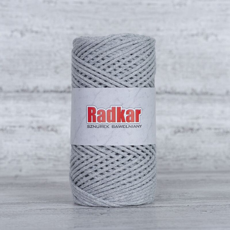 Recycled cotton braided twine with core, 2mm, 100m