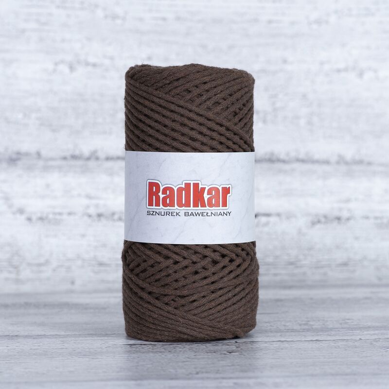 Recycled cotton braided twine with core, 2mm, 100m