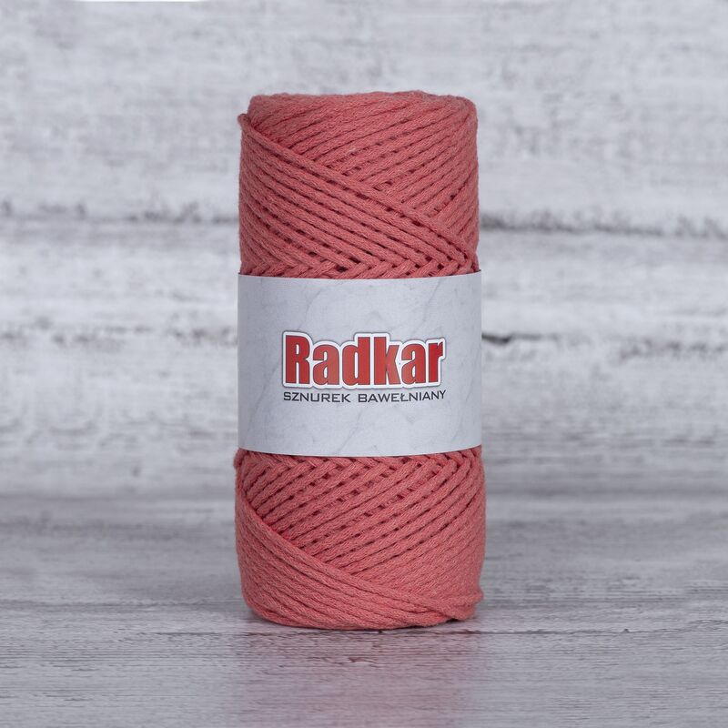 Șnur împletit din bumbac reciclat, cu miez, 4mm