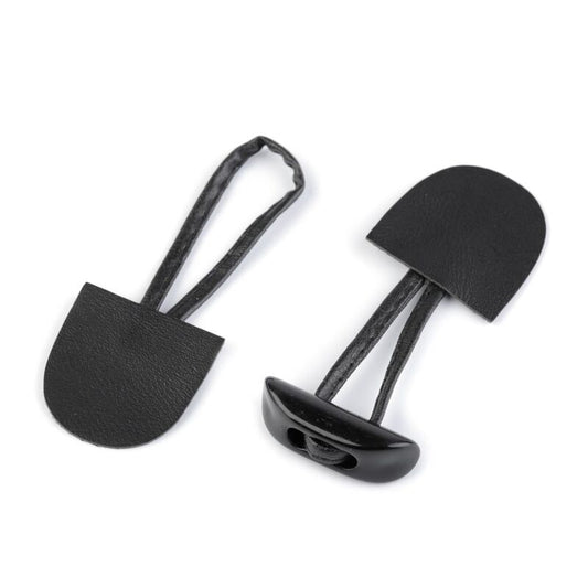 Brandenburg cu nasture plastic corn, pereche