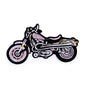 Thermoadhesive embroidered appliqué, motorcycle, 58x103mm