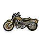 Thermoadhesive embroidered appliqué, motorcycle, 58x103mm