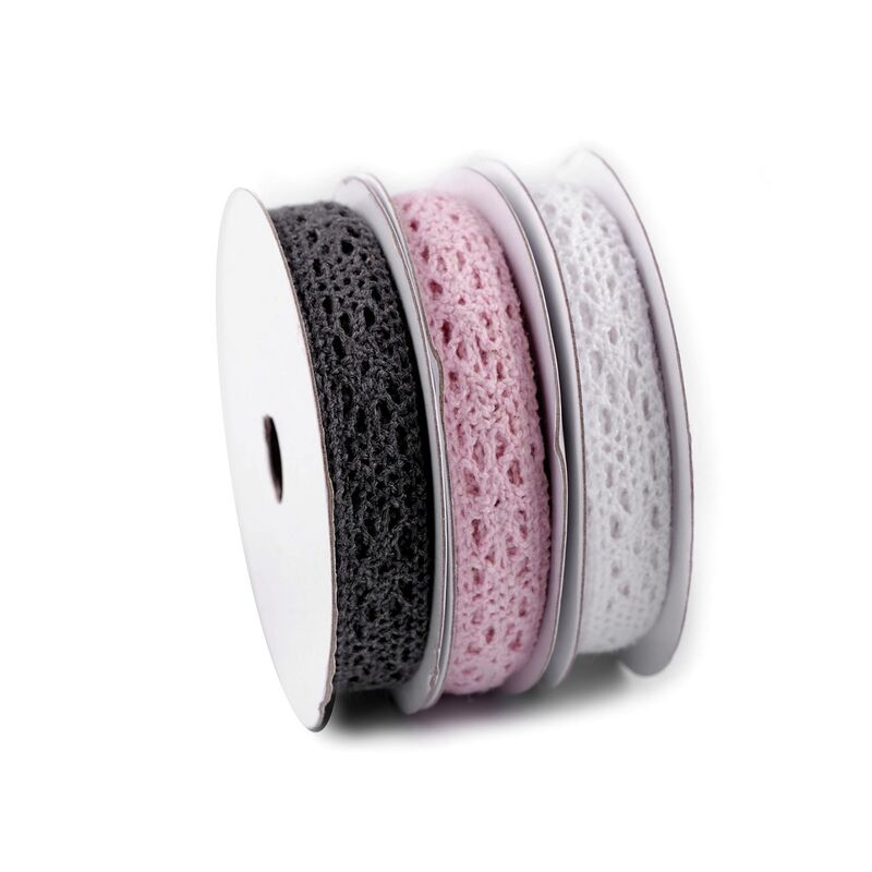 Set dantele bumbac, 13mm, 3x5m/set