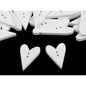 Wooden dowel, heart, 15x23mm, 5pcs/set