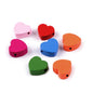Wooden heart beads, 15 mm, 20 pieces