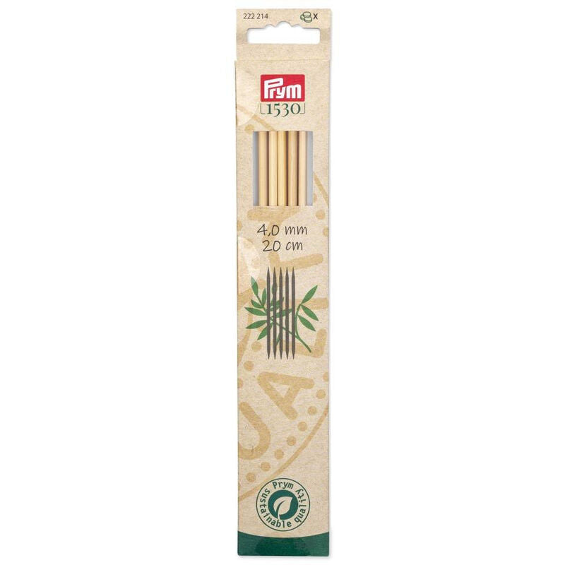 Andrele drepte din bambus, PRYM, 2mm, 15cm, 5 buc/set