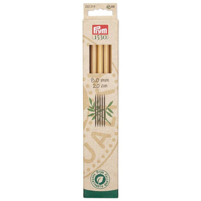 Andrele drepte din bambus, PRYM, 2mm, 15cm, 5 buc/set