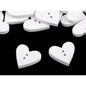 Wooden dowel, heart, 18x19mm, 5pcs/set