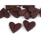 Wooden dowel, heart, 18x19mm, 5pcs/set