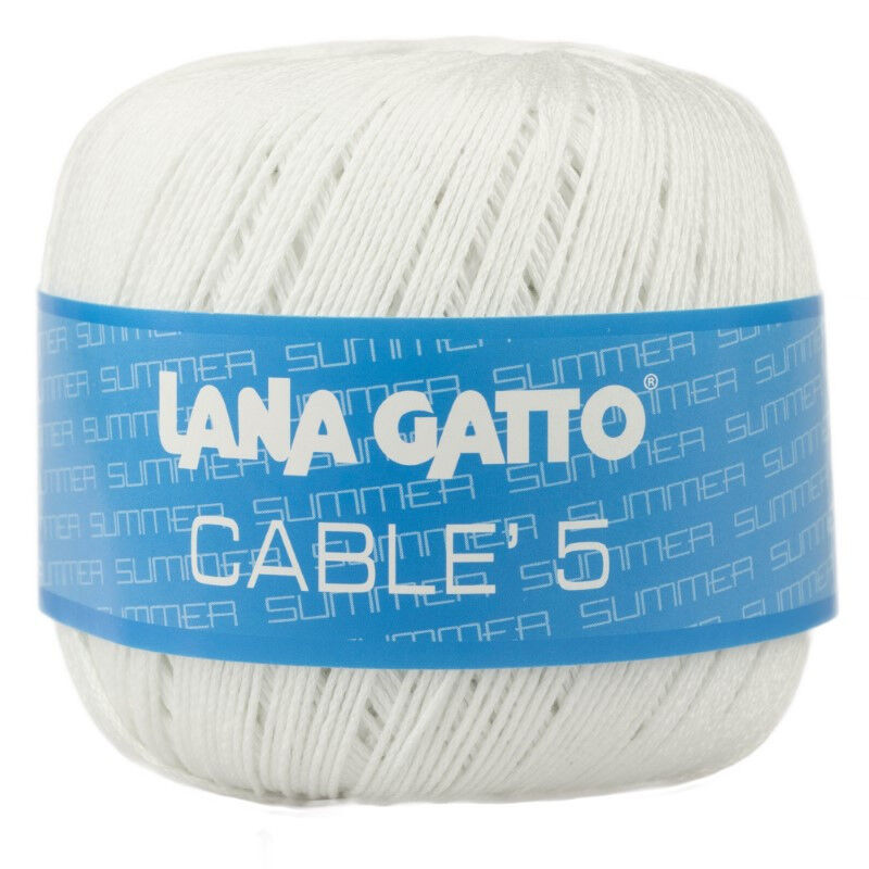 Fir de croșetat Lana Gatto, Cable 5 din bumbac, 50g
