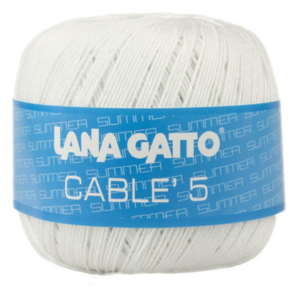 Fir de croșetat Lana Gatto, Cable 5 din bumbac, 50g