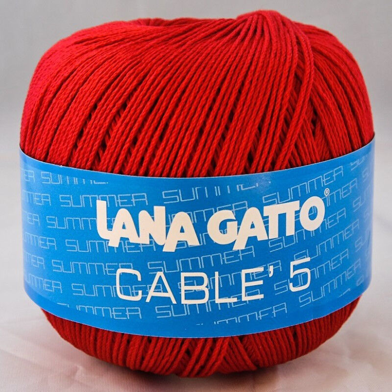 Fir de croșetat Lana Gatto, Cable 5 din bumbac, 50g