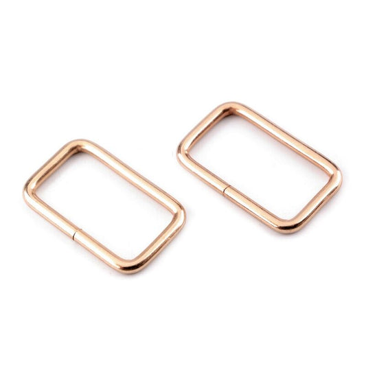 Simple Rectangular Ring, 25mm, 10pcs, plain