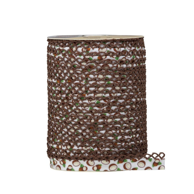 Bandă bias decor cu fructe, Byetsa, 12mm