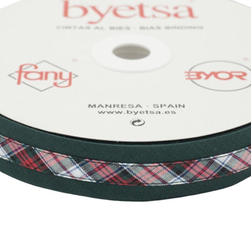 Greek tartan bias tape, Byetsa, 25mm