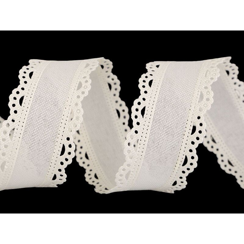 Ribbon with scalloped edges, 35mm, 3m/piece