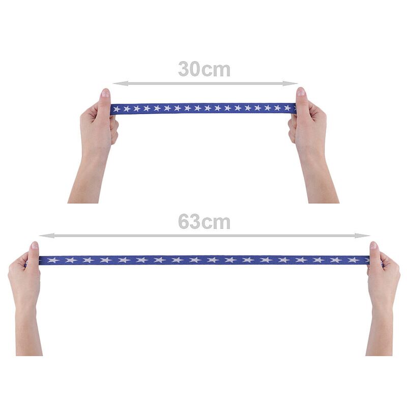 Elastic tape, stars, 20mm, 5m/piece