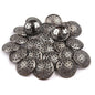 Metal button with foot, 25mm, 5pcs/set