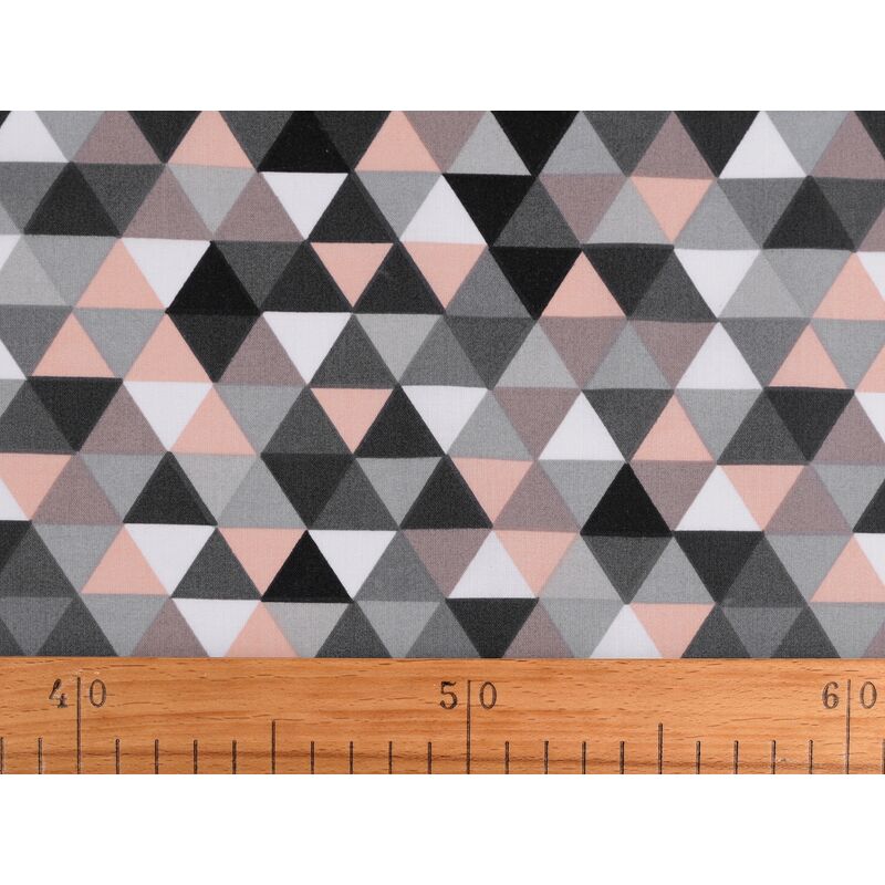 Material bumbac, triunghiuri, 160cm, 0.5m/buc