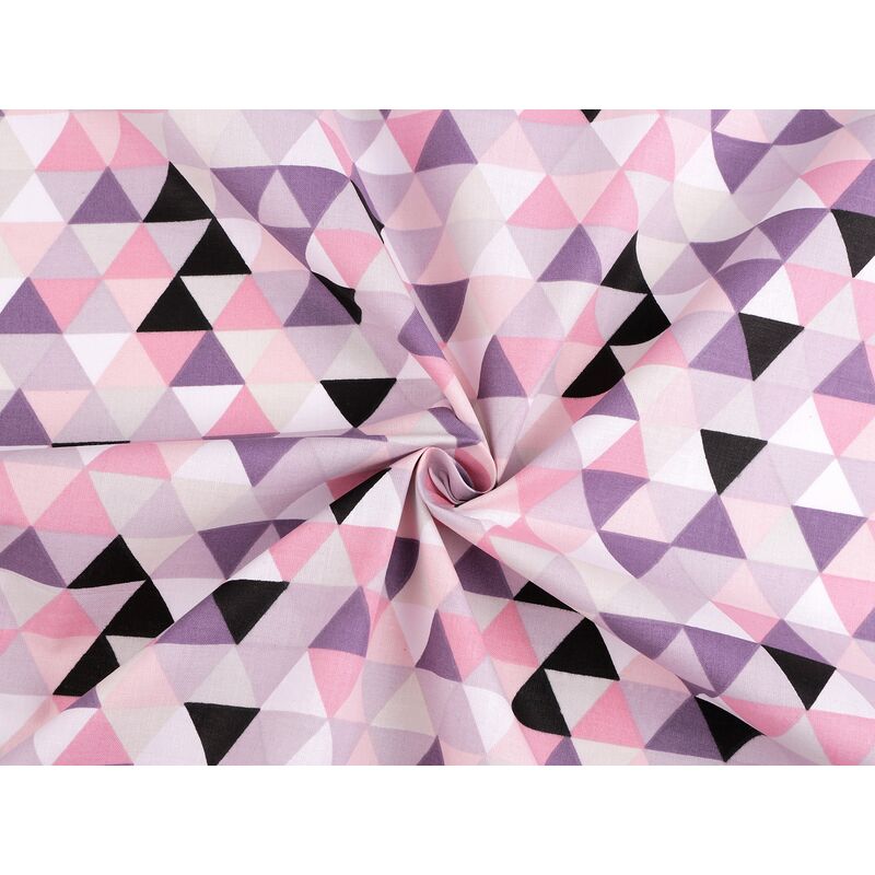 Material bumbac, triunghiuri, 160cm, 0.5m/buc