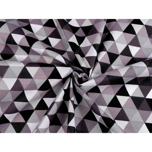 Material bumbac, triunghiuri, 160cm, 0.5m/buc