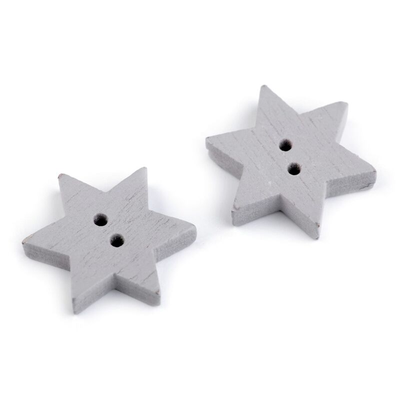 Nasture lemn, stea, 19mm, 5buc/set