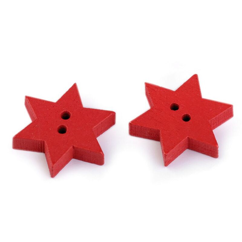 Nasture lemn, stea, 19mm, 5buc/set