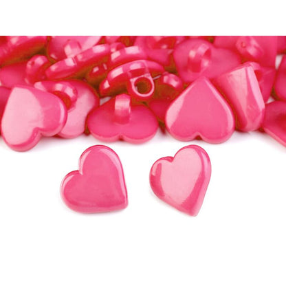 Nasture plastic, inimă, 15mm, 5 buc/set
