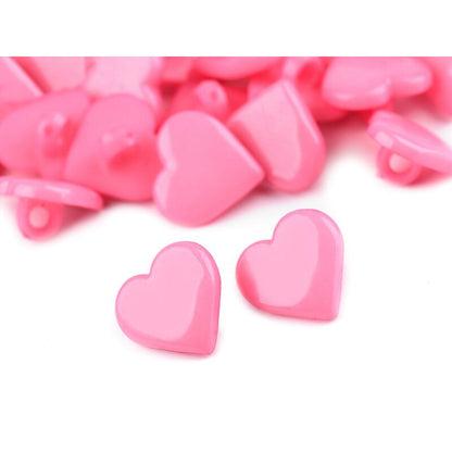 Nasture plastic, inimă, 15mm, 5 buc/set