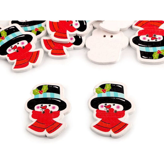 Nasture lemn, crăciun, 22x40mm, 5buc/set