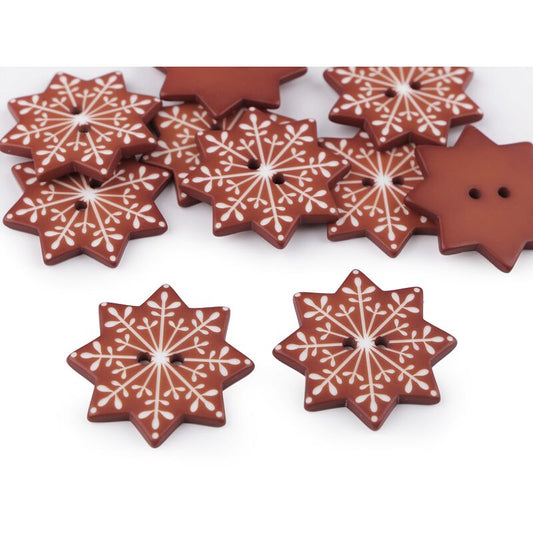 Nasture plastic, crăciun, 30mm, 2buc/set