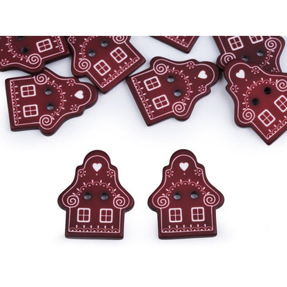 Nasture plastic, crăciun, 30mm, 2buc/set