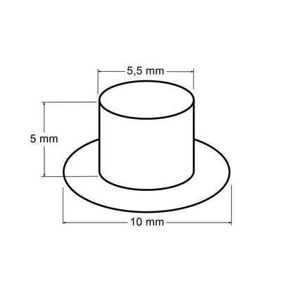 5.5mm eyecups, 5 pairs/set