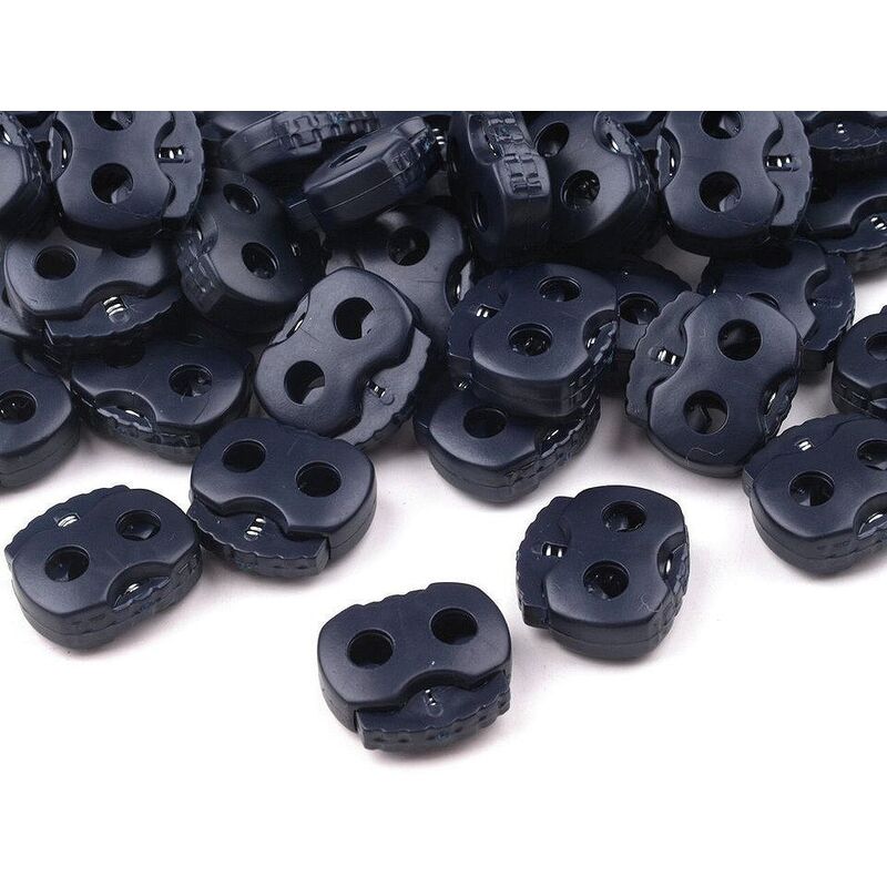 String stopper, 2 holes, 15x15mm, 10pcs/set