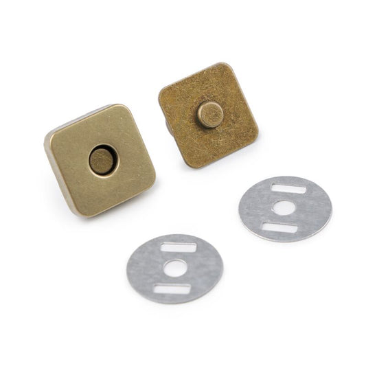 Capse magnetice pătrate, 18x18mm, 5perechi/set