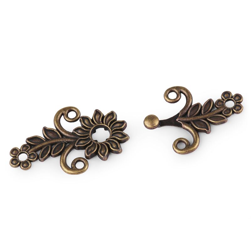 Decorative buckle, 20x50mm, pair