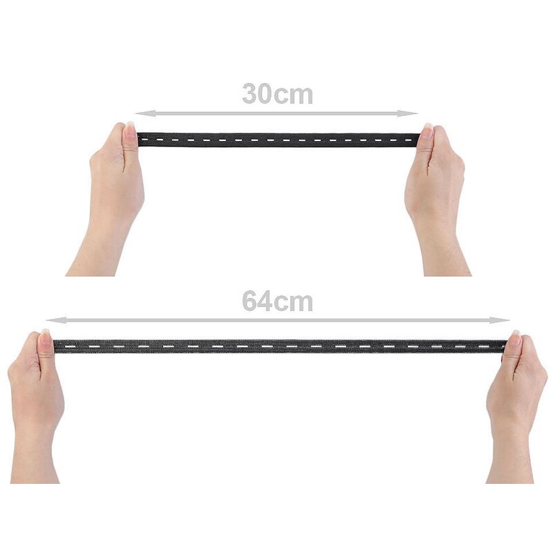 Bandă elastică cu butoniere, 17mm, 1m/buc