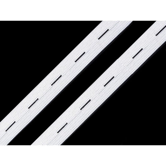Bandă elastică cu butoniere, 17mm, 1m/buc