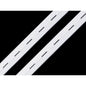 Bandă elastică cu butoniere, 17mm, 1m/buc
