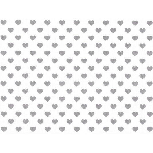 Material cotton, hearts, 140cm, 0.5m/piece