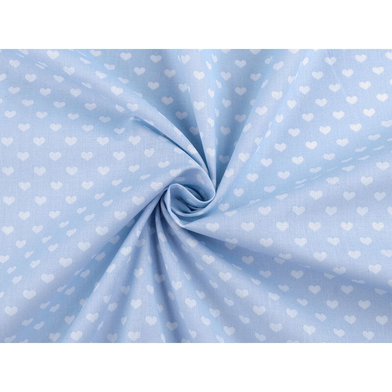 Material cotton, hearts, 140cm, 0.5m/piece