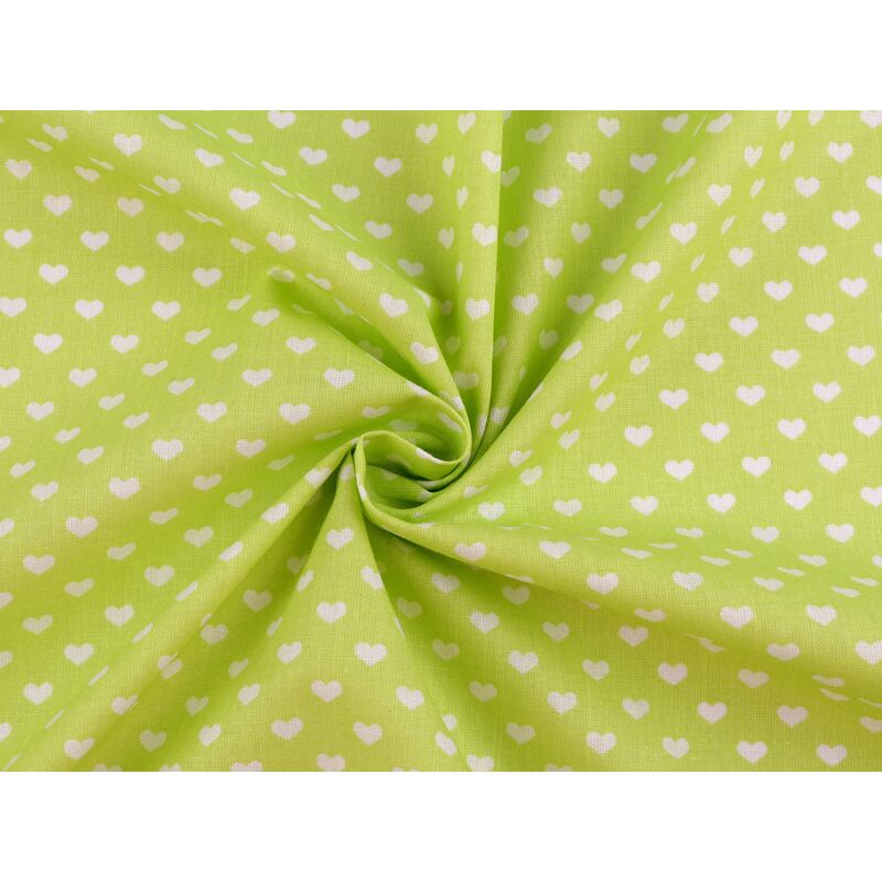 Material cotton, hearts, 140cm, 0.5m/piece