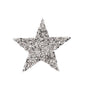 Thermo sticker - star with rhinestones - silver