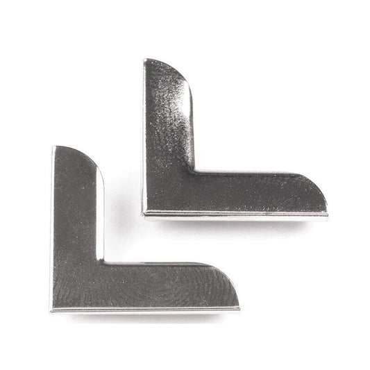 Purse corner, 19x19mm - nickel, 2pcs